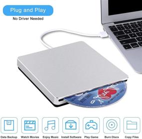 img 3 attached to 💿 Portable USB 3.0 External DVD Drive: CD DVD+/-RW Burner for Laptop Mac MacBook Pro Air PC Windows - Slim & Fast Performance