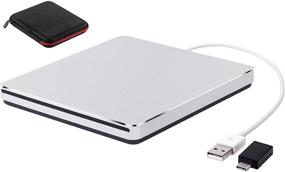 img 4 attached to 💿 Portable USB 3.0 External DVD Drive: CD DVD+/-RW Burner for Laptop Mac MacBook Pro Air PC Windows - Slim & Fast Performance