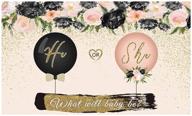 funnytree 5x3ft black and blush gender reveal party 🎈 backdrop: capture the excitement with this balloon-themed pregnancy reveal banner! logo