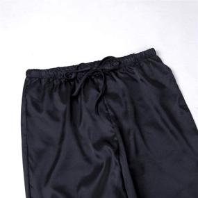 img 1 attached to 👖 Men's Medium Lounge Satin Pyjama Bottoms – Ideal for Sleep & Casual Relaxation