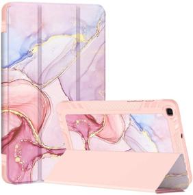 img 3 attached to PIXIU Slim Lightweight Stand PU Leather Case for Samsung Galaxy Tab A 8.0 2019 T290 T295 (Wi-Fi/LTE) - Purple Marble, without S Pen