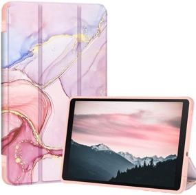 img 4 attached to PIXIU Slim Lightweight Stand PU Leather Case for Samsung Galaxy Tab A 8.0 2019 T290 T295 (Wi-Fi/LTE) - Purple Marble, without S Pen