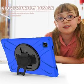 img 1 attached to TSQ Blue Samsung Galaxy Tab A7 10.4 Case with Handle 2020 - Heavy Duty Rugged Cover for Kids - Durable Hard Protective Case with 360° Stand, Hand Grip & Shoulder Strap - Compatible with Galaxy A7 Tablet SM-T500/T505