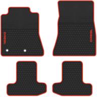 🚗 biosp custom fit all-weather guard car floor mats for ford mustang 2015-2019 - heavy duty rubber liner, black red vehicle carpet replacement with odorless protection logo