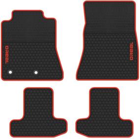 img 4 attached to 🚗 biosp Custom Fit All-Weather Guard Car Floor Mats for Ford Mustang 2015-2019 - Heavy Duty Rubber Liner, Black Red Vehicle Carpet Replacement with Odorless Protection