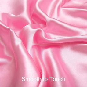 img 2 attached to 🛏️ Super Soft Satin Fitted Crib Sheet - Luxurious Solid Color Toddler Sheet in Pink by NTBAY