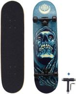 🛹 dreambeauty 31-inch pro skateboard complete, 7-layer maple wood double kick concave skateboards for tricks – teens, beginners, girls, boys, kids, adults logo