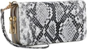 img 1 attached to 🐊 Heaye Crocodile Alligator Embossed Wristlet Women's Handbags & Wallets: Chic and Versatile Accessories