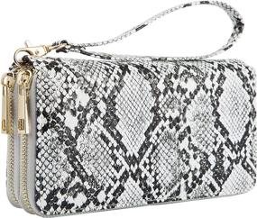 img 3 attached to 🐊 Heaye Crocodile Alligator Embossed Wristlet Women's Handbags & Wallets: Chic and Versatile Accessories