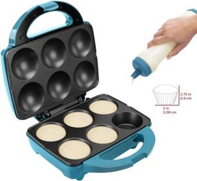 img 1 attached to 🧁 Holstein Housewares HF-09013T Cupcake Maker Review: Make 6 Delicious Cupcakes in Teal!