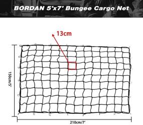 img 3 attached to 🔗 5'x7' Heavy Duty Bungee Cargo Net Truck Bed Nets with 20 pcs D Clip Carabiners