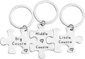 img 4 attached to HOLLP Cousins Keychain Matching Brothers