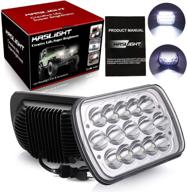 🔦 светодиодные фары h6054 от kaslight: улучшенное видение для jeep wrangler, s10 chevy blazer и ford e250 van логотип