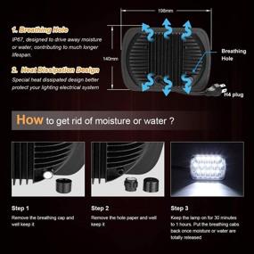 img 2 attached to 🔦 H6054 LED Headlights by KASLIGHT: Enhanced Vision for Jeep Wrangler, S10 Chevy Blazer, and Ford E250 Van