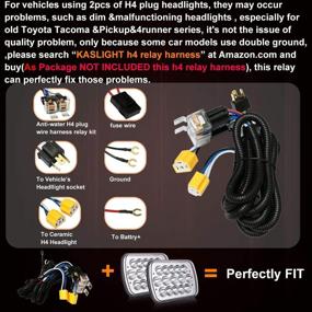 img 3 attached to 🔦 H6054 LED Headlights by KASLIGHT: Enhanced Vision for Jeep Wrangler, S10 Chevy Blazer, and Ford E250 Van