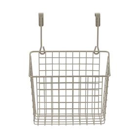 img 3 attached to 👜 Spectrum Diversified Grid Storage Basket: Over-The-Cabinet Steel Wire Sink Organizer for Kitchen & Bathroom – 6.5x10.25x13.25 Inch (Pack of 1) – Satin Nickel PC