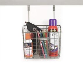 img 1 attached to 👜 Spectrum Diversified Grid Storage Basket: Over-The-Cabinet Steel Wire Sink Organizer for Kitchen & Bathroom – 6.5x10.25x13.25 Inch (Pack of 1) – Satin Nickel PC