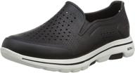 skechers mens loafer black white logo