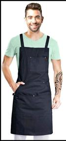 img 2 attached to 🍳 Premium Chef Apron with Towel Loop, Tool Pockets, and Quick Release Buckle – Ideal for Cooking, Kitchen, BBQ, and Grill – Adjustable M to XXL - Unisex Professional Grade Apron (Black)