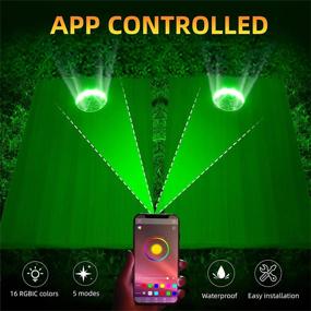 img 3 attached to App Controlled Cornhole Lights, 16 Million RGB Colors Changing LED Cornhole Ring Lights for Family Backyard Bean Bag Toss Cornhole Game - 2 Sets