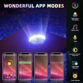 img 1 attached to App Controlled Cornhole Lights, 16 Million RGB Colors Changing LED Cornhole Ring Lights for Family Backyard Bean Bag Toss Cornhole Game - 2 Sets