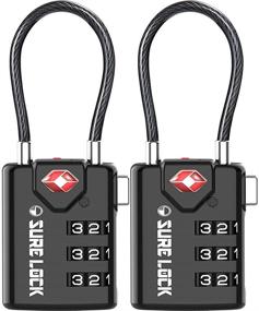 img 4 attached to 🔒 TSA Approved Travel Luggage Locks with Inspection Indicator and Easy-to-Read Dials - Pack of 2