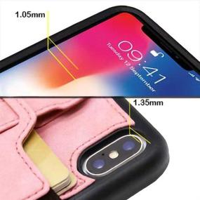 img 1 attached to 📱 Toovren iPhone X/Xs Wallet Case with Lanyard Neck Strap - Protective Cover & Stand - PU Leather Card Holder - Adjustable & Detachable iPhone Lanyard - Anti-Theft Pink