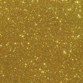 img 2 attached to 🌟 5-Pack Glitter Iron-on Heat Transfer Vinyl Sheets (Gold), 10x12 inches