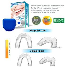 img 2 attached to The ConfiDental - Pack of 8 Moldable Mouth Guards for Teeth Grinding Clenching Bruxism, Athletic Sports, Whitening Tray - Includes 4 Regular and 4 Small Guards in 2 Sizes