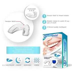 img 1 attached to The ConfiDental - Pack of 8 Moldable Mouth Guards for Teeth Grinding Clenching Bruxism, Athletic Sports, Whitening Tray - Includes 4 Regular and 4 Small Guards in 2 Sizes