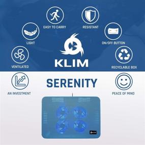 img 1 attached to ⚙️ KLIM Serenity Laptop Cooling Stand + Silent Cooling Pad + Blue + Metal Grid + 11-15.6" + Stable & Sturdy + Small & Medium Laptops + New 2021