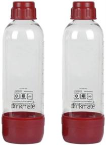 img 1 attached to 🥤 Enhance Your Drinking Experience with Drinkmate 1L Carbonating Bottles - Red (2 Pack)