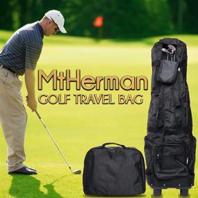 img 3 attached to 🏌️ MTHERMAN Golf Travel Bags for Airlines with Wheels, Golf Club Travel Bag with Folding Design, Durable Waterproof PVC Coating, Practical Lightweight, 54" x 15" x 11