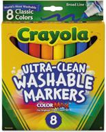 ✏️ crayola 587808 broad line washable markers, set of 8 classic colors - case of 24 logo