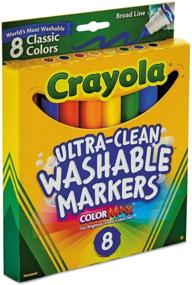 img 3 attached to ✏️ Crayola 587808 Broad Line Washable Markers, Set of 8 Classic Colors - Case of 24
