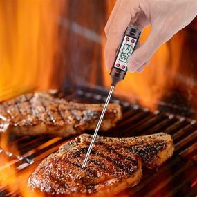 img 2 attached to 🌡️ Extended-Range Digital Kitchen Thermometer: Instant Read Meat, Candy & More - Fahrenheit/Celsius Switch by DWEPTU