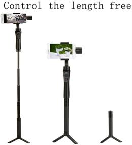 img 3 attached to 🤳 29-Inch Handheld Extension Rod for Gimbal – Selfie Stick with Adjustable Length, Compatible with DJI Osmo Mobile 2, DJI Osmo 3, Feiyu, Zhiyun Smooth Q & 4, Equipped with 1/4" Thread Handheld Pole