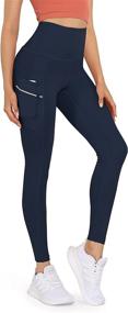 img 4 attached to 💪 ODODOS Women's High Waisted Workout Capris Leggings with Dual Pockets - Ideal for Sports, Running, Yoga, Gym - 19"/28" Inseam