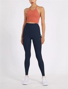 img 1 attached to 💪 ODODOS Women's High Waisted Workout Capris Leggings with Dual Pockets - Ideal for Sports, Running, Yoga, Gym - 19"/28" Inseam