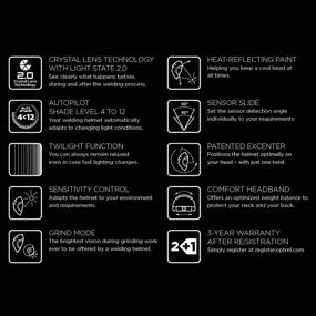 img 1 attached to 🔥 Optrel Crystal Auto Darkening Welding Helmet 1006 901: Enhanced Eye Protection for Welders