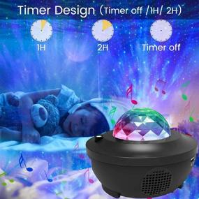 img 1 attached to Ocean Wave Starry Laser Star Projector Night Light with Music Speaker - Delicacy Christmas Projector Light for Baby Kids Bedroom Party Home Holidays