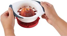 img 3 attached to 🍑 Effortlessly Slice Peaches with Zyliss Easy Slice Peach Slicer - Medium, White/Grey/Red