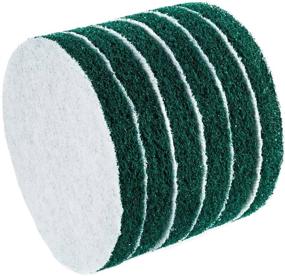 img 2 attached to 🧽 Kichwit 6-Pack Replacement Scrub Pads: Super Abrasive Green Pads (5 Inch)
