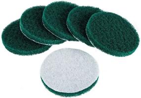 img 3 attached to 🧽 Kichwit 6-Pack Replacement Scrub Pads: Super Abrasive Green Pads (5 Inch)
