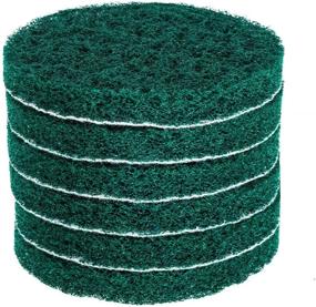 img 1 attached to 🧽 Kichwit 6-Pack Replacement Scrub Pads: Super Abrasive Green Pads (5 Inch)