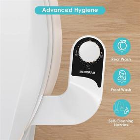 img 3 attached to 🚽 Advanced Bidet Attachment for Toilet - Dual Nozzles, Fresh Water Sprayer for Men and Women | Non-Electric, Pressure Control | MEDGRAM Bidet