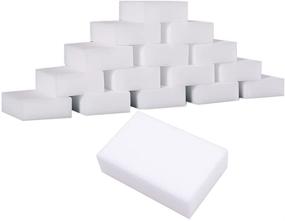 img 4 attached to 🧽 Multi-Functional Household Cleaning Sponges - Pack of 50/100 Magic Eraser Melamine Sponge Foam Pads: Ideal for Cleaning Kitchen Utensils, Furniture, Bathrooms, Bathtubs, Sinks, Floors, Baseboards, and Walls