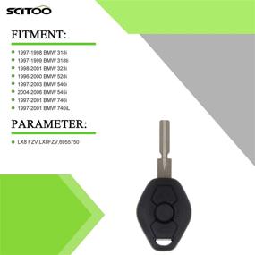 img 3 attached to 🔑 SCITOO 1X Keyless Entry Remote Head Chip Key FOB Transmitter 3 Button Replacement for BMW Series 315MHz LX8 FZV