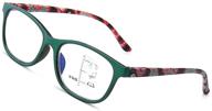 green progressive multifocal reading glasses with blue light blocking - 2.5x strength for women and men logo