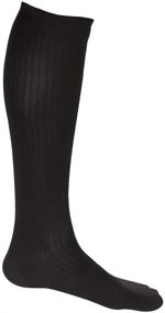 img 2 attached to 🧦 EvoNation Men's USA Made Graduated Compression Socks - Mild Pressure 8-15 mmHg, Medical Quality Knee High Orthopedic Support Stockings Hose for Best Comfort Fit, Circulation, and Travel (Large, Black)